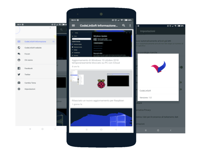 App landing screenshoot