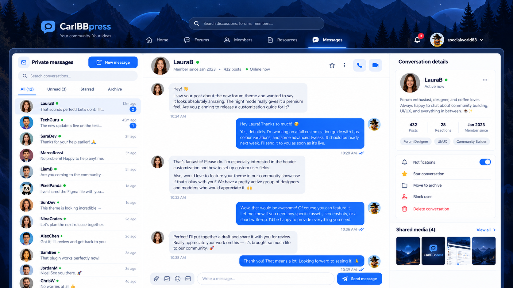 Private messagge